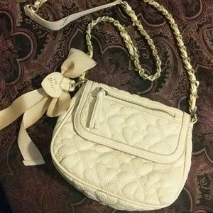 Betsey Johnson cream color shoulder bag
